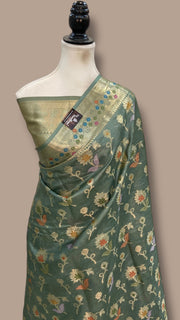 Pure Tussar Silk Handloom Banarasi Saree - The Handlooms