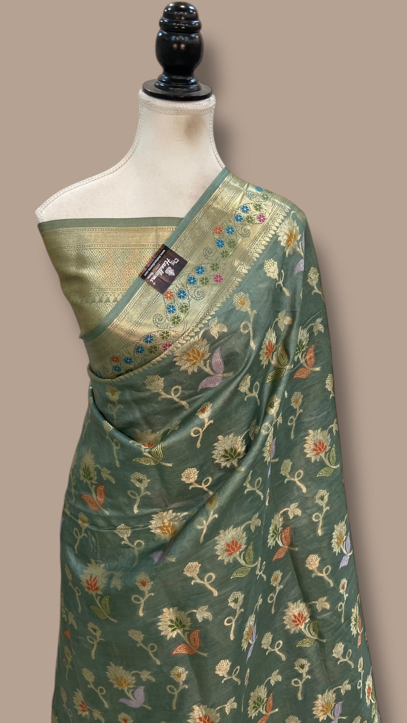 Pure Tussar Silk Handloom Banarasi Saree - The Handlooms