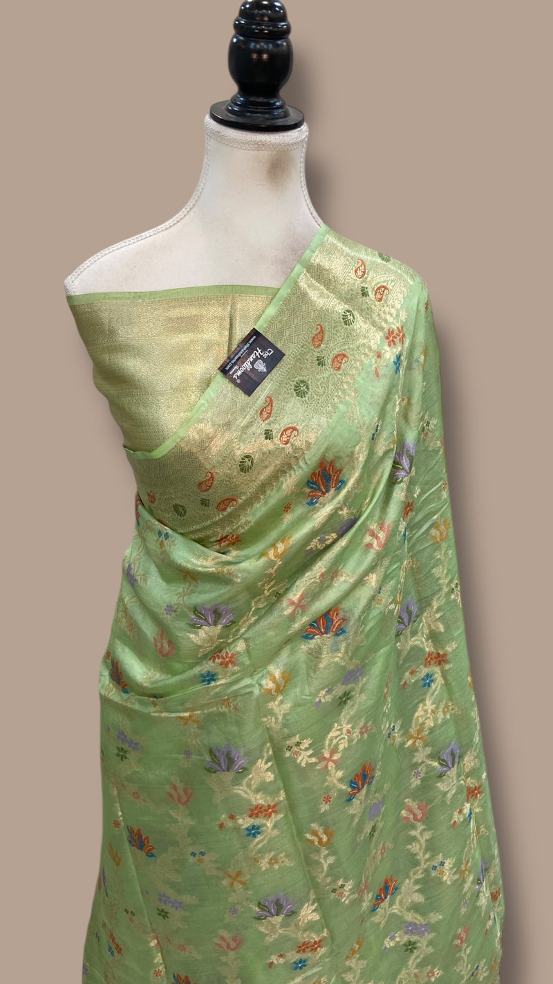 Pure Tussar Silk Handloom Banarasi Saree - The Handlooms