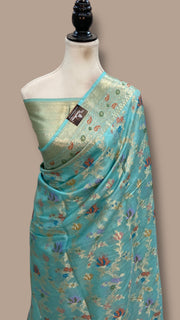 Pure Tussar Silk Handloom Banarasi Saree - The Handlooms
