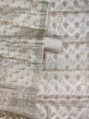 Pure Butter Silk Banarasi Dress material - The Handlooms