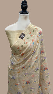 Pure Tussar Silk Handloom Banarasi Saree - The Handlooms