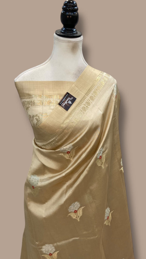 Pure Mango Silk Banarasi Handloom Saree - The Handlooms
