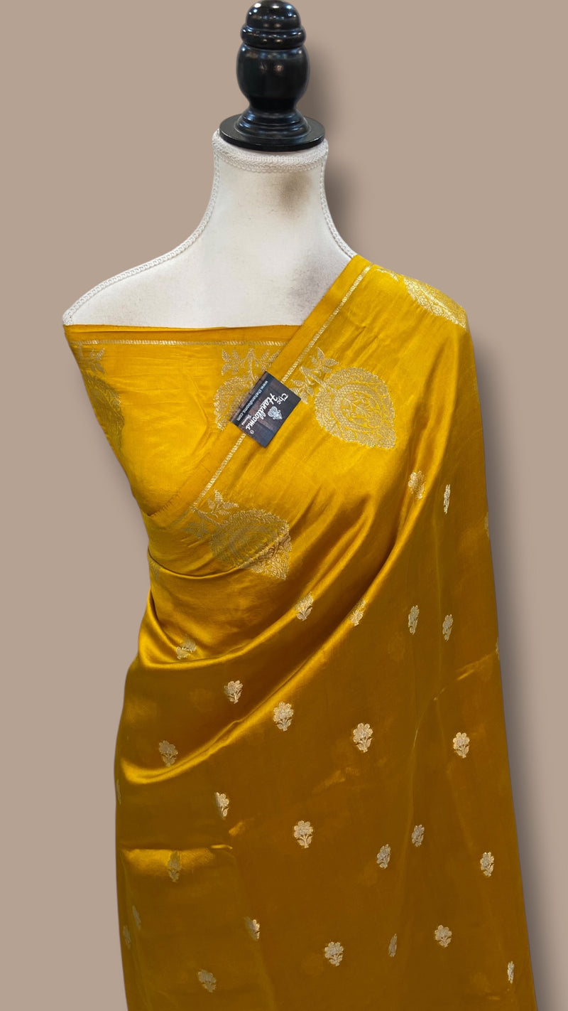 Pure Mango Silk Banarasi Handloom Saree