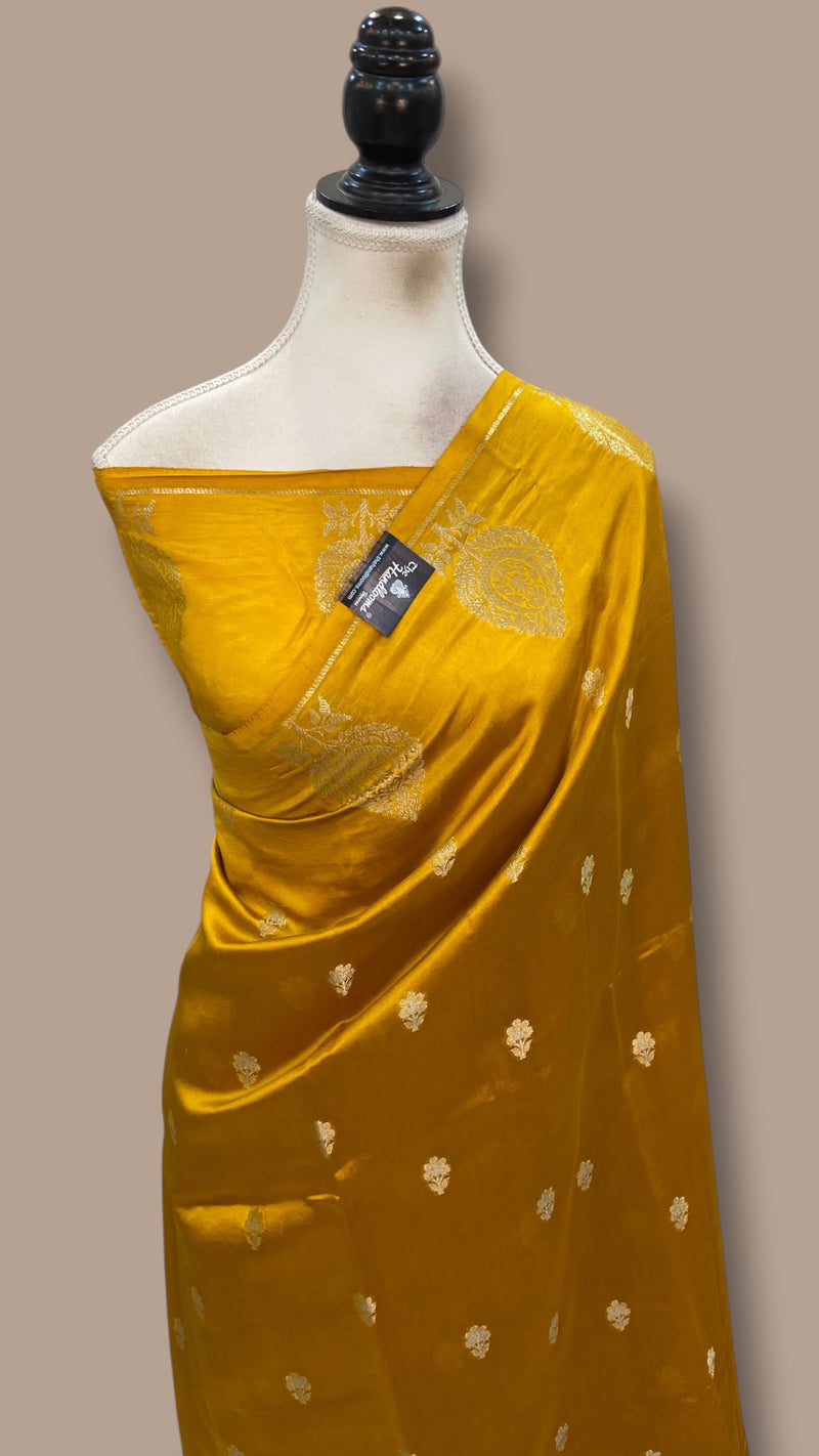 Pure Mango Silk Banarasi Handloom Saree
