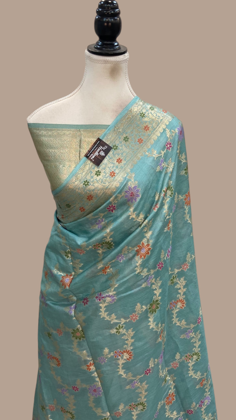 Pure Tussar Silk Handloom Banarasi Saree - The Handlooms