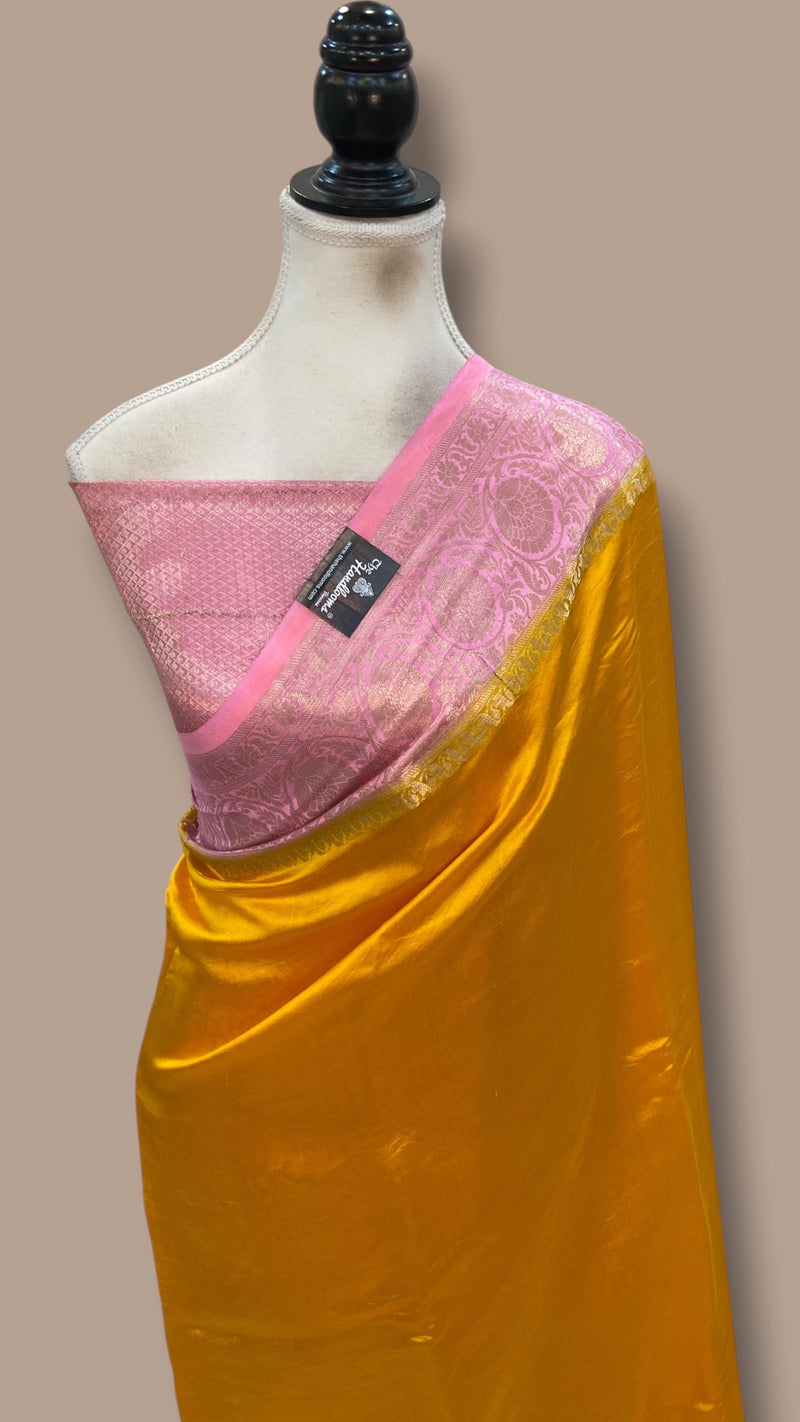 Pure Mango Silk Banarasi Handloom Saree