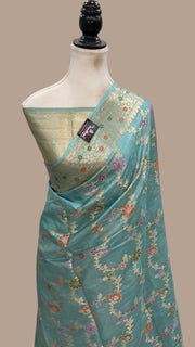 Pure Tussar Silk Handloom Banarasi Saree - The Handlooms