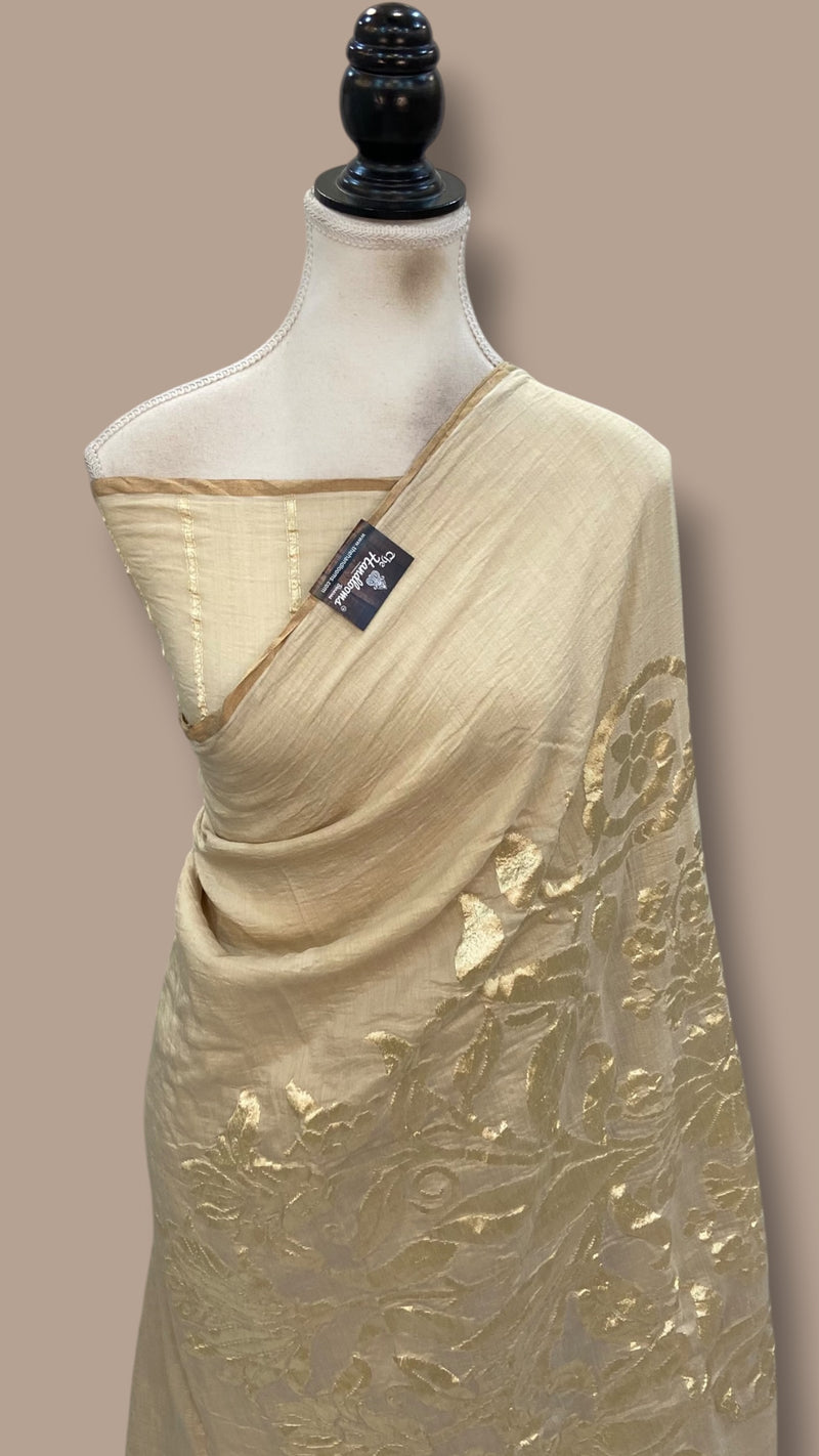 Pure Moonga Georgette Handloom Banarasi Saree