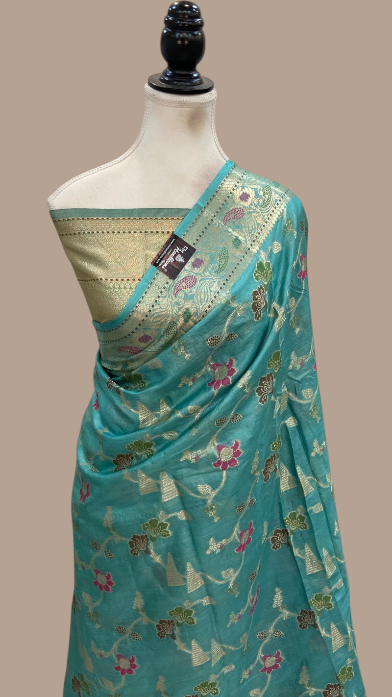 Pure Tussar Silk Handloom Banarasi Saree - The Handlooms