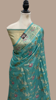 Pure Tussar Silk Handloom Banarasi Saree - The Handlooms