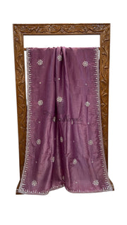 Tissue Silk Banarasi Saree With Handwork - The Handlooms