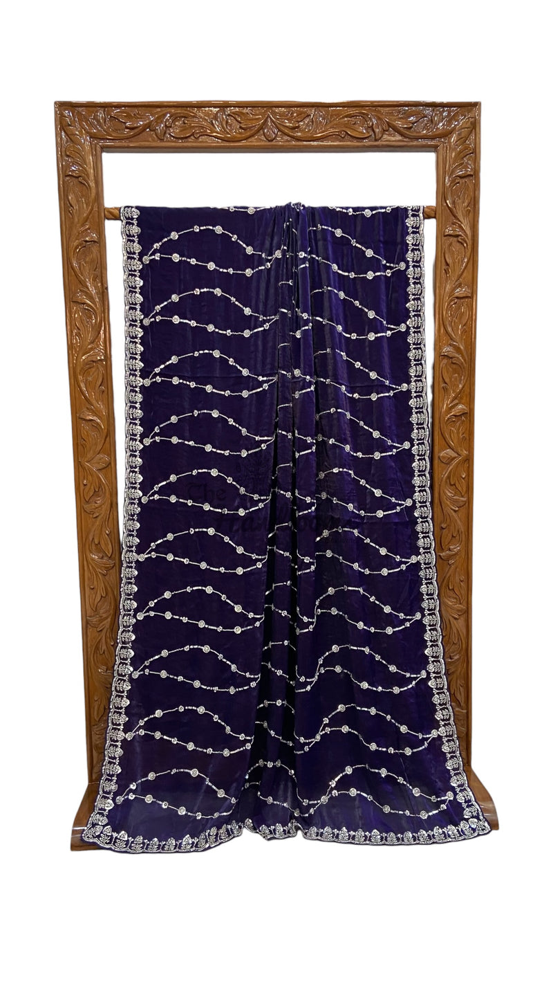 Tissue Silk Banarasi Saree With Handwork - The Handlooms