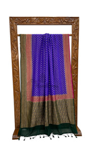 Pure Khaddi Georgette Handloom Banarasi Saree - Antique Zari - The Handlooms