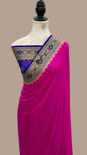 Pure Chiffon Khaddi Banarasi Saree - The Handlooms