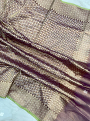 Pure Tissue Reshmi Zari Banarasi Brocade Handloom Dupatta - The Handlooms