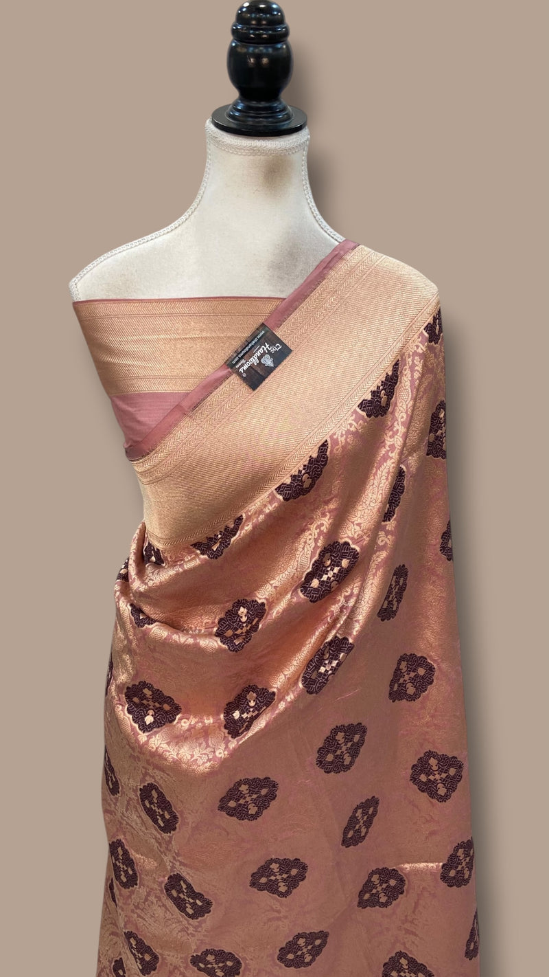 Regal Pure Katan Silk Banarasi Saree – Handwoven Tanchui Brocade