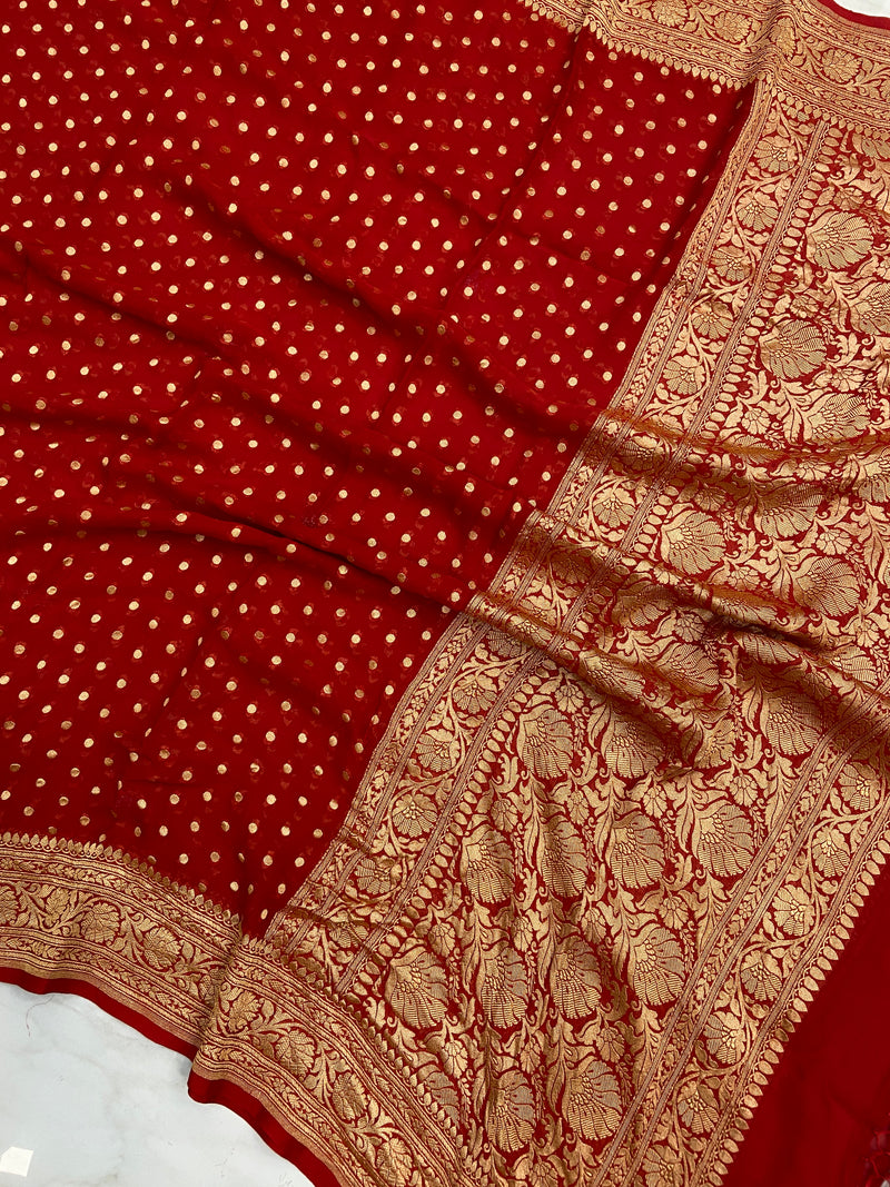 Pure Khaddi Georgette Handloom Dupatta