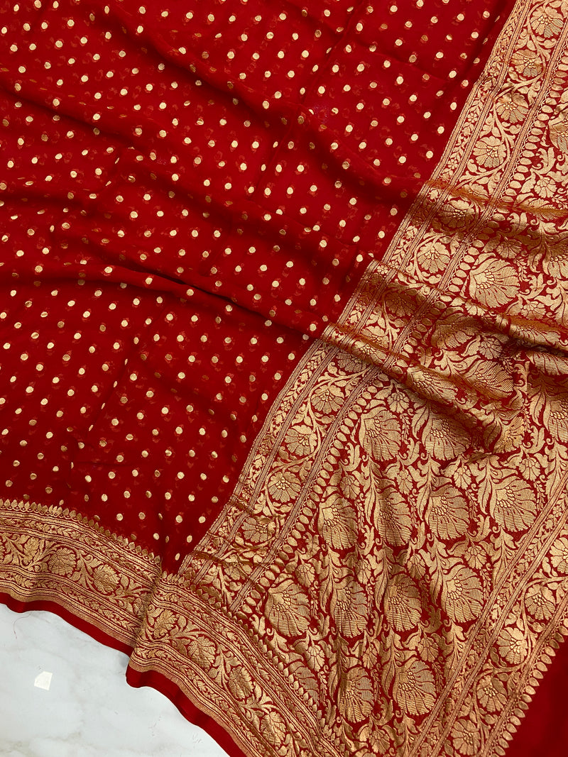 Pure Khaddi Georgette Handloom Dupatta