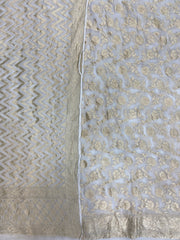 Khaddi Georgette Banarasi Dress material Water Zari - The Handlooms