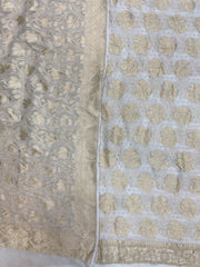 Khaddi Georgette Banarasi Dress material Water Zari - The Handlooms