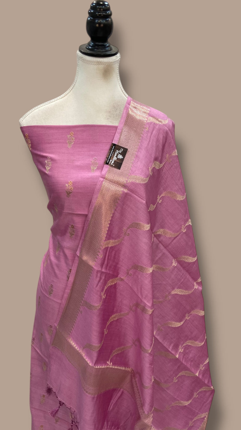 Pure Chiniya Silk Handlooms Banarasi Dress Material - The Handlooms