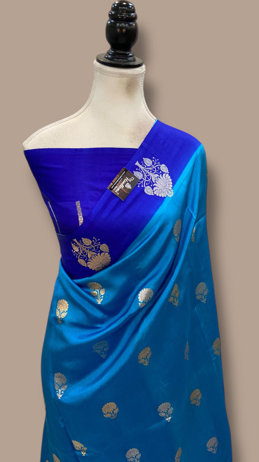 Pure Mango Silk Banarasi Handloom Saree - The Handlooms