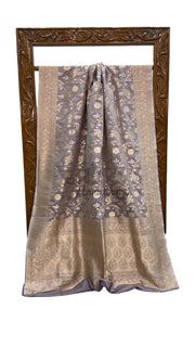 Pure Katan Silk Banarasi Handloom Saree - All Over Motifs - The Handlooms