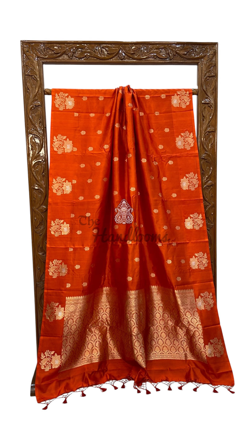 Pure Katan Silk Banarasi Handloom Saree - All Over Kadua Motifs