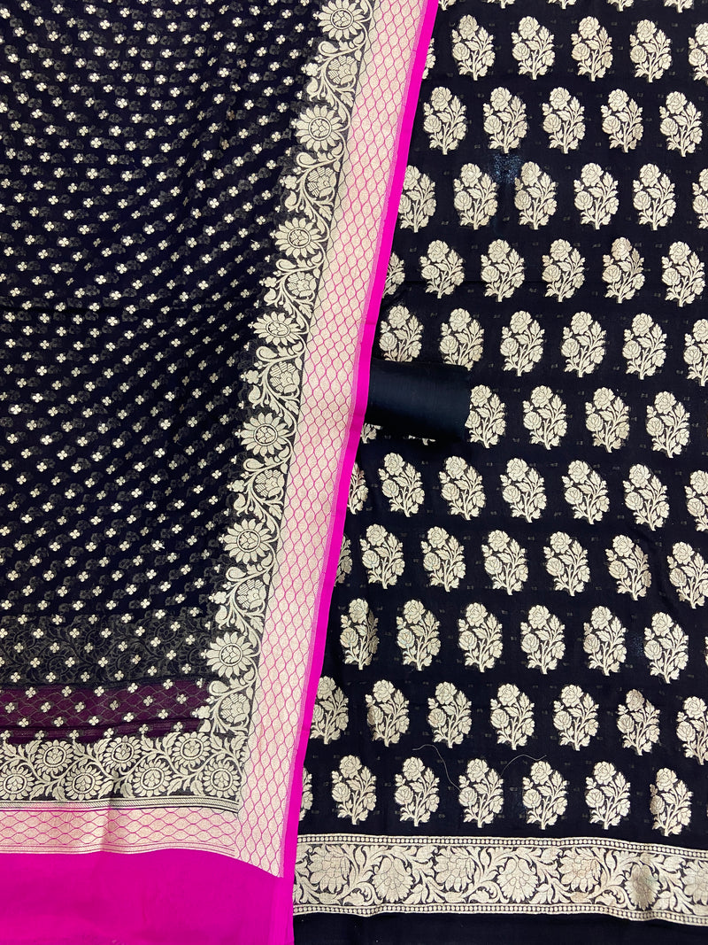 Khaddi Georgette Banarasi Dress material - The Handlooms