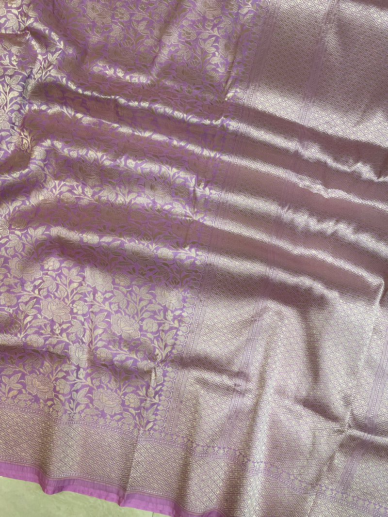 Pure Katan Silk Banarasi Handloom Saree - Tanchui Brocade - The Handlooms