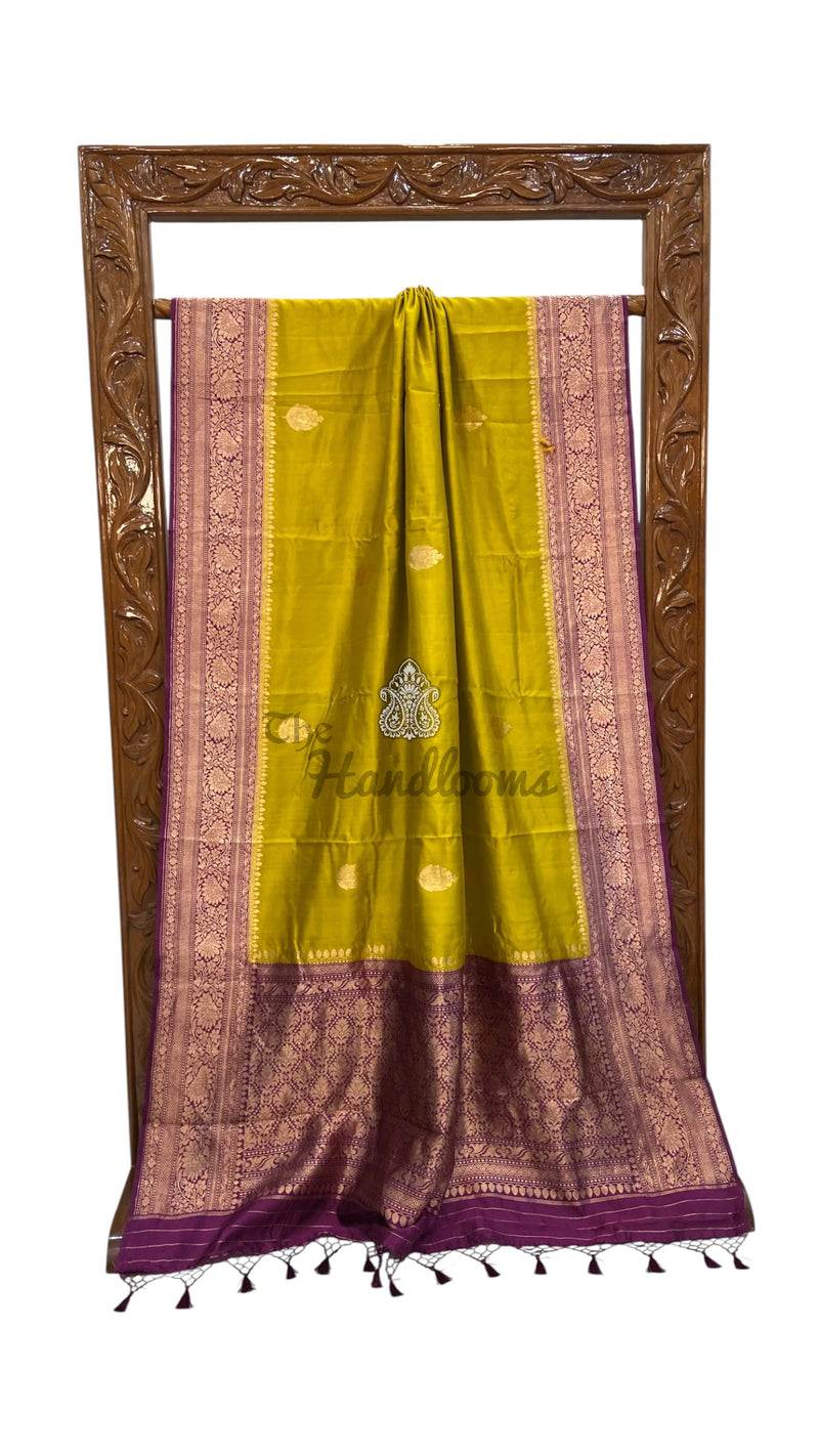 Pure Katan Silk Banarasi Handloom Saree - All Over Kadua Motifs