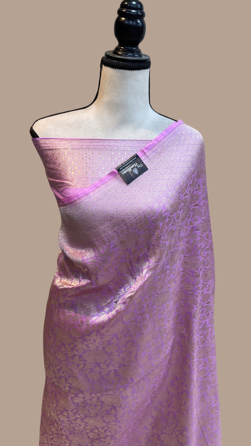 Pure Katan Silk Banarasi Handloom Saree - Tanchui Brocade - The Handlooms