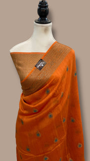 Moonga Silk Handloom Banarasi Saree - The Handlooms