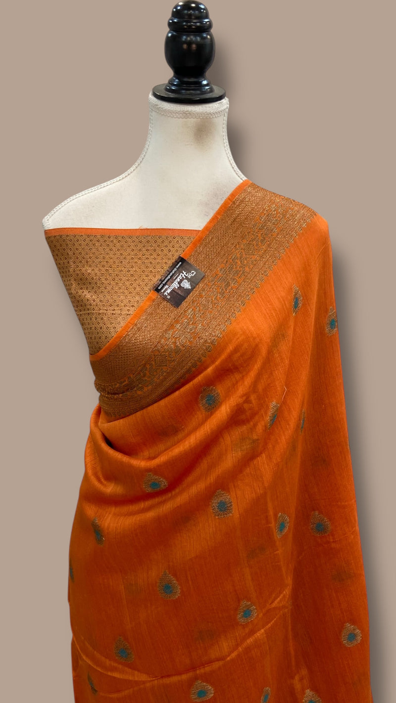 Moonga Silk Handloom Banarasi Saree - The Handlooms