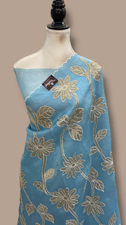 Pure Organza Handloom Banarasi Saree - Handwork - The Handlooms