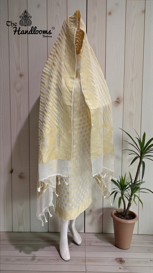 Khaddi Georgette Handlooms Banarasi Dress material - The Handlooms