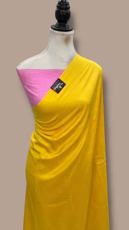 Pure Katan Silk Handloom Banarasi Saree - Plain - The Handlooms