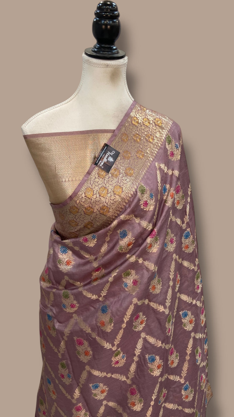 Pure Tussar Silk Handloom Banarasi Saree - The Handlooms