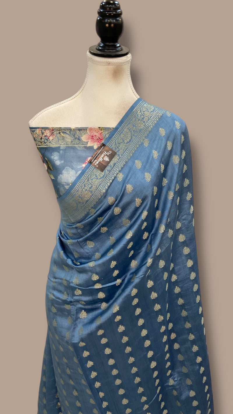 Pure Chiniya Silk Handloom Banarasi Saree - The Handlooms