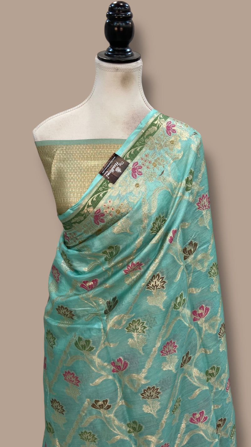 Pure Tussar Silk Handloom Banarasi Saree - The Handlooms