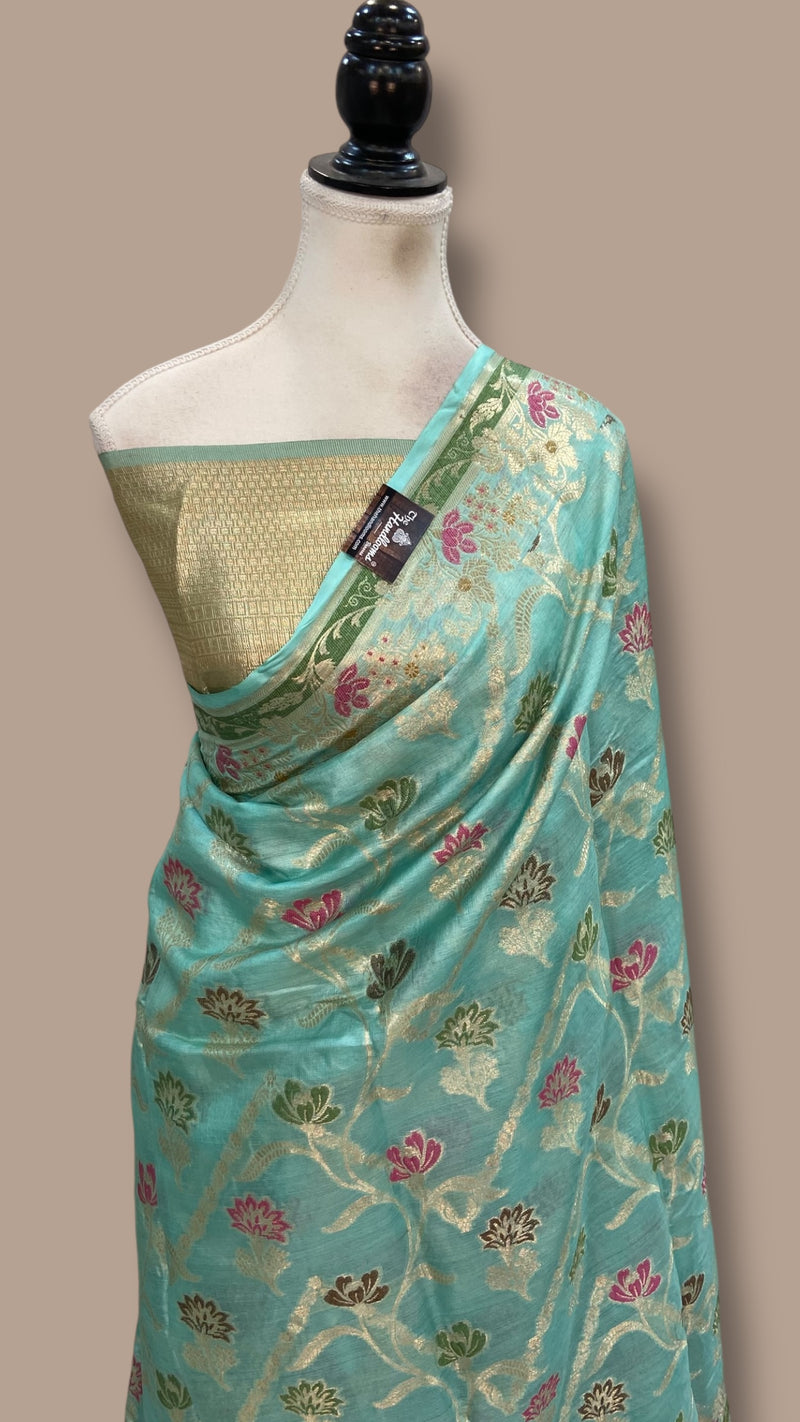 Pure Tussar Silk Handloom Banarasi Saree - The Handlooms