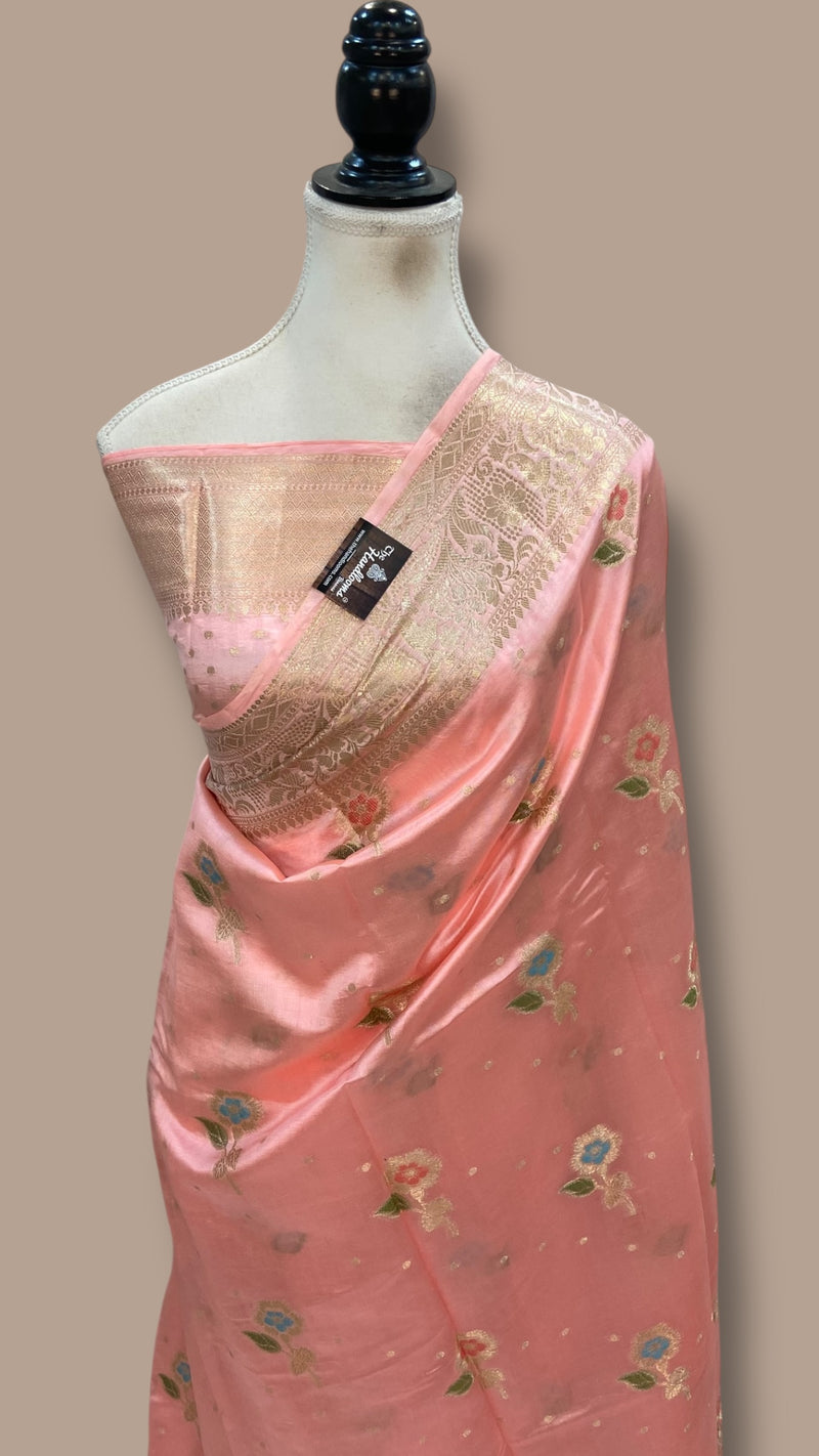Pure Dupion Silk Banarasi Saree - The Handlooms