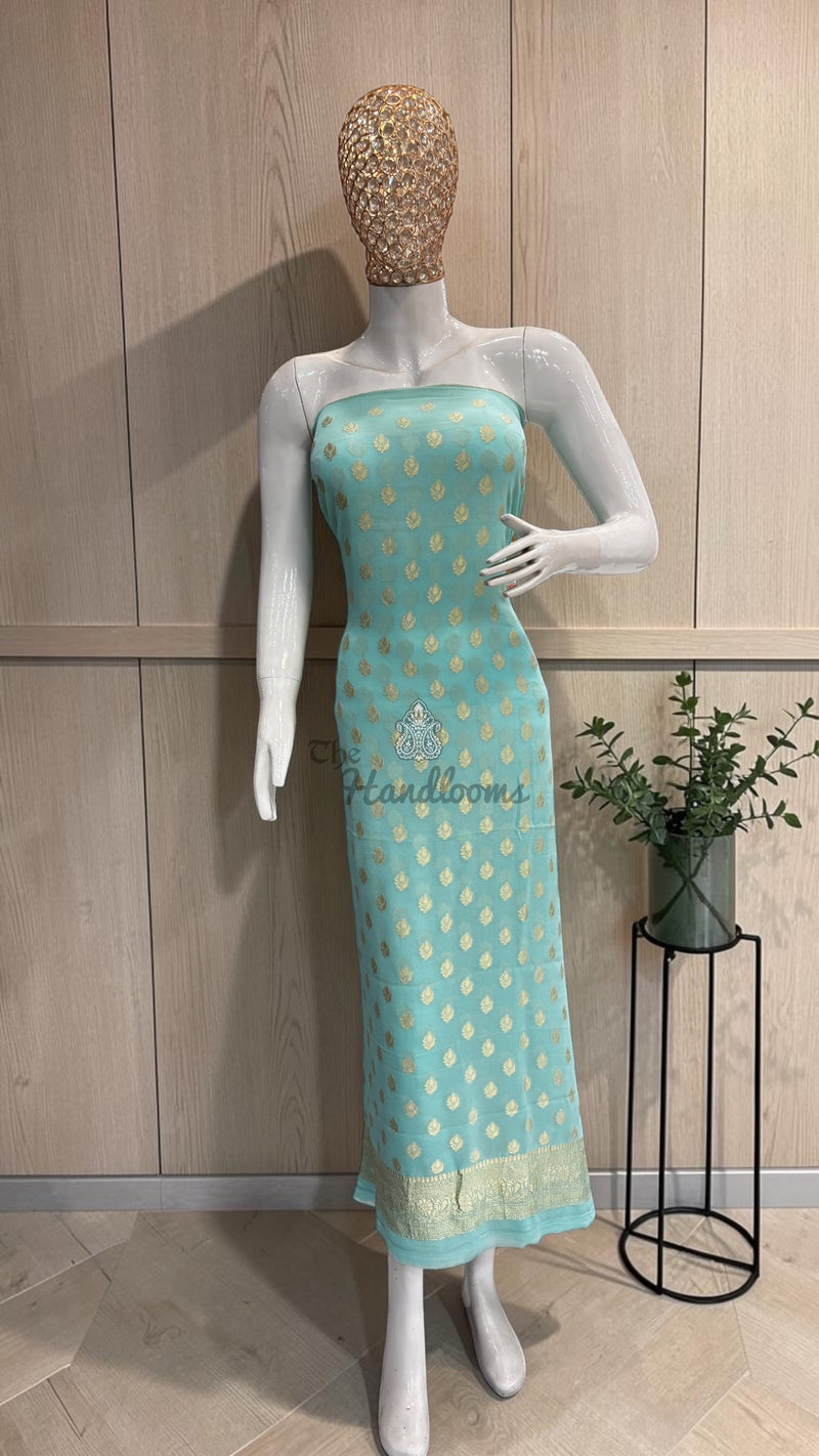 Pure Khaddi Georgette Banarasi Dress material