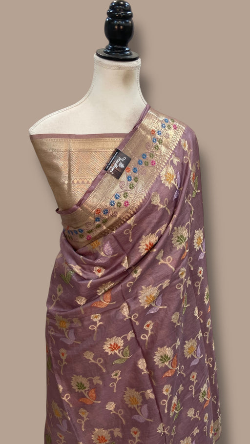 Pure Tussar Silk Handloom Banarasi Saree - The Handlooms