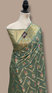 Pure Tussar Silk Handloom Banarasi Saree - The Handlooms