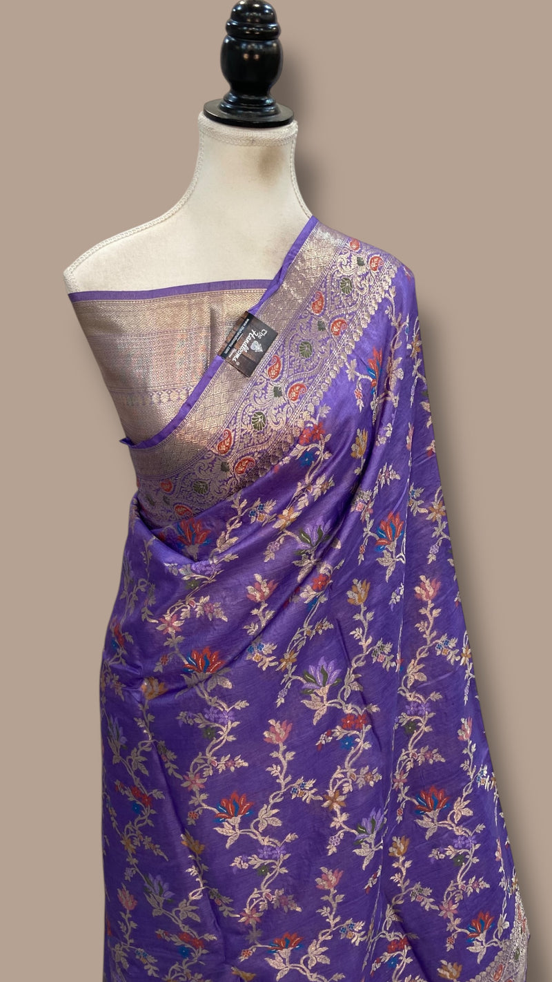 Pure Tussar Silk Handloom Banarasi Saree - The Handlooms