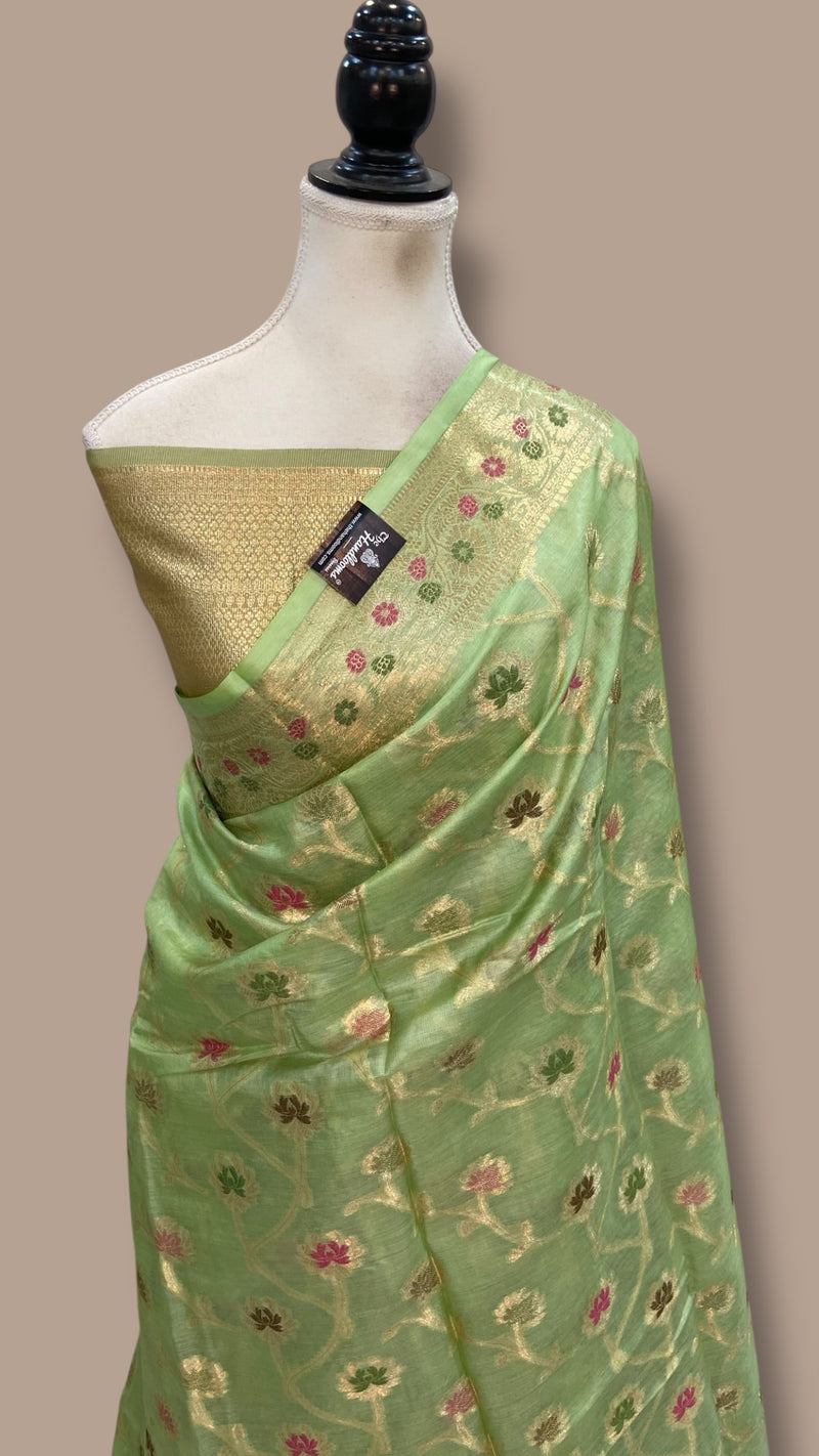 Pure Tussar Silk Handloom Banarasi Saree - The Handlooms