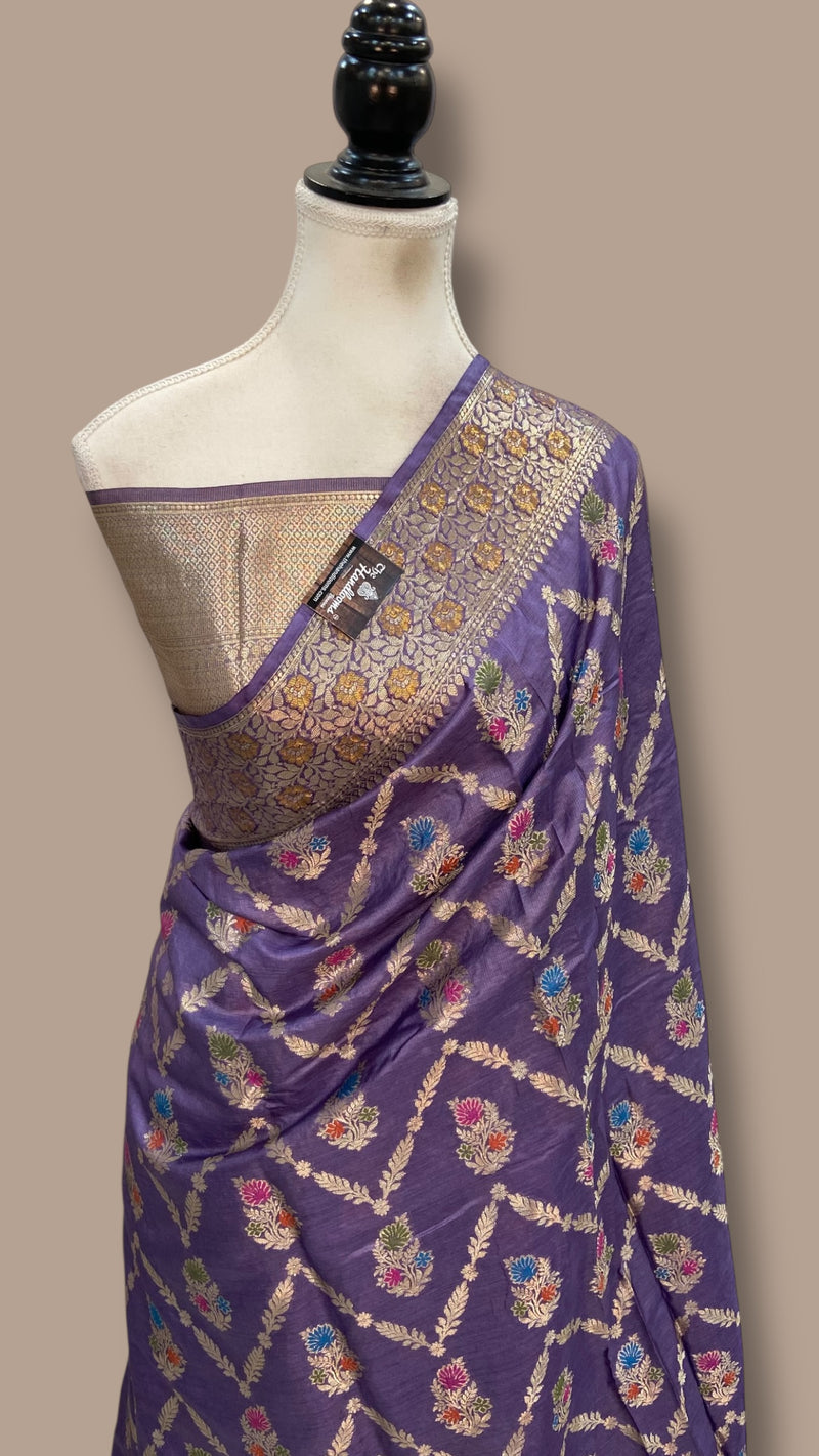Pure Tussar Silk Handloom Banarasi Saree - The Handlooms