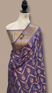 Pure Tussar Silk Handloom Banarasi Saree - The Handlooms